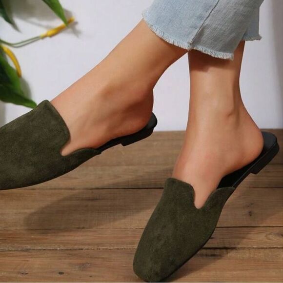Pedro Garcia Womens Suede Loafer Mule shoes sz 37/7.  B64 - Picture 1 of 9
